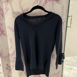 Navy blue J.Crew sweater detailed arms
